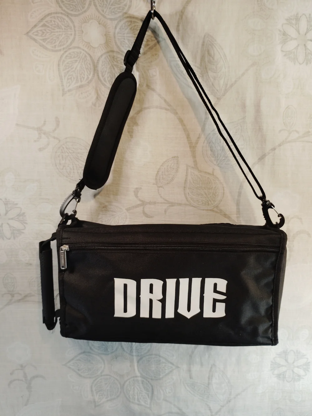 SevilleGear Drive Black Compact Messenger Crossbody Bag with Adjustable Strap